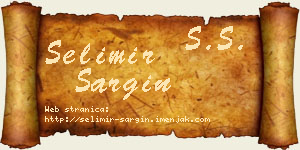 Selimir Šargin vizit kartica